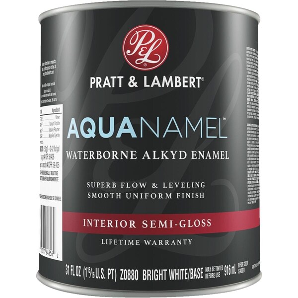 SherwinWilliams Pratt & Lambert Aquanamel 0000Z088014 Enamel, Semi